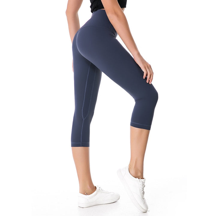 Stretchable Skinny Women's Yoga Capris - Blue Force Sports