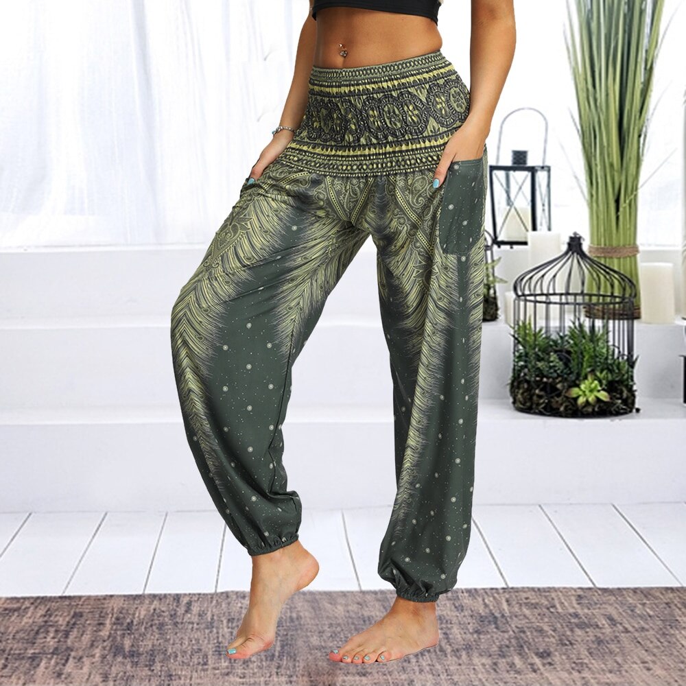 Women's Loose Yoga Pants - Blue Force Sports