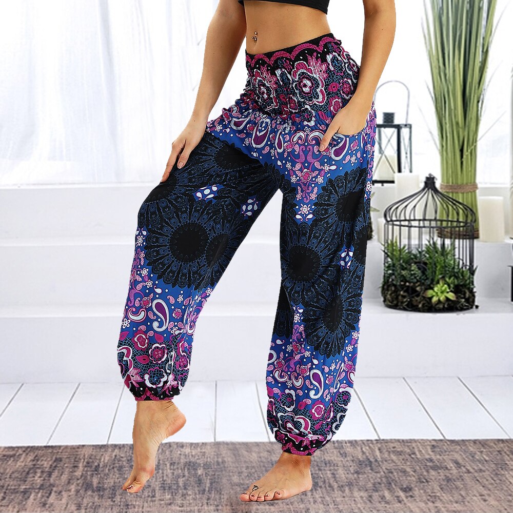 Women s Loose Yoga Pants Blue Force Sports