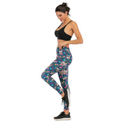 Women's Colorful Print Sports Leggings - Blue Force Sports