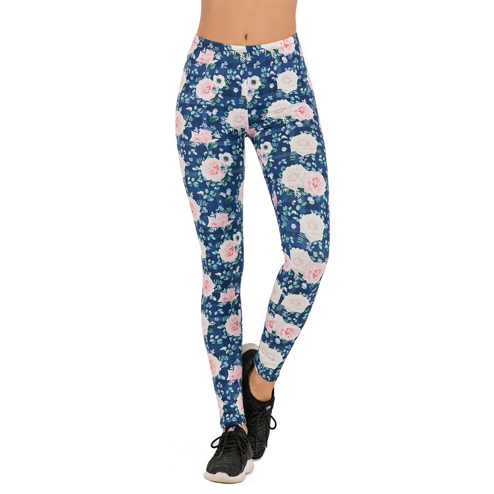 Women's Colorful Print Sports Leggings - Blue Force Sports
