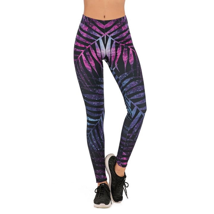 Women's Colorful Print Sports Leggings - Blue Force Sports