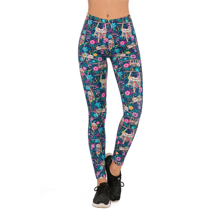 Women's Colorful Print Sports Leggings - Blue Force Sports