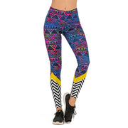 Women's Colorful Print Sports Leggings - Blue Force Sports