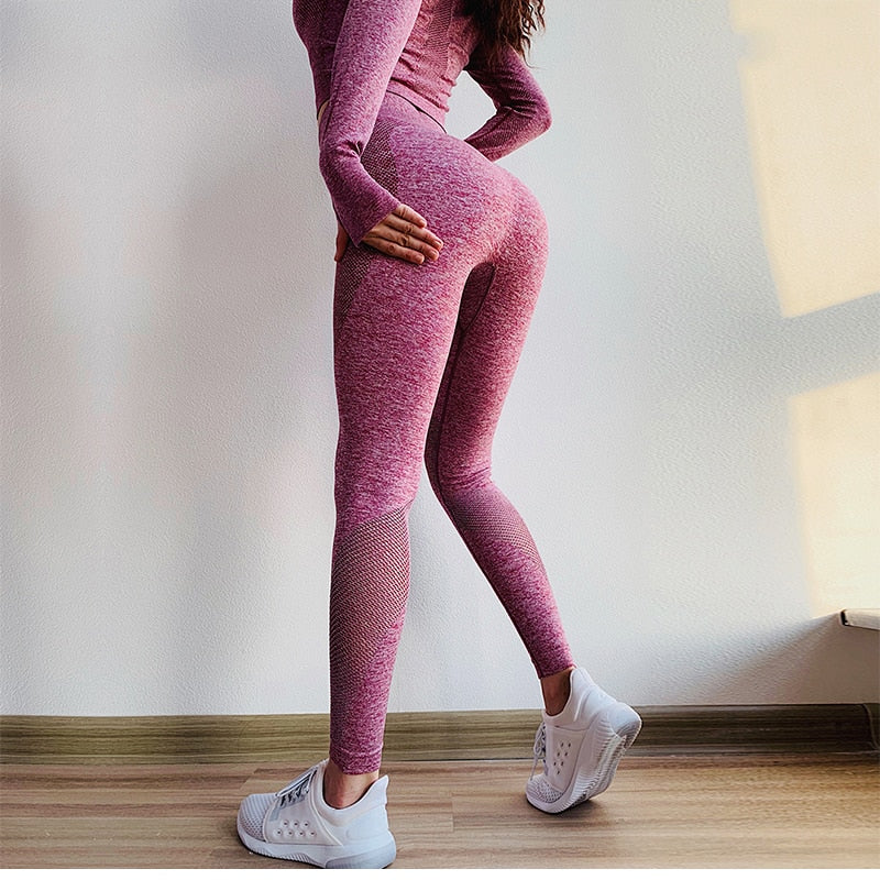 Breathable Mesh Fitness Women's Leggings - Blue Force Sports