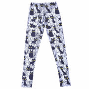 Women's Cute Cat Printed Leggings - Blue Force Sports