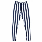 Women's Striped Fitness Leggings - Blue Force Sports