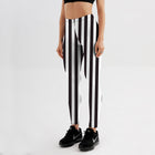 Women's Striped Fitness Leggings - Blue Force Sports