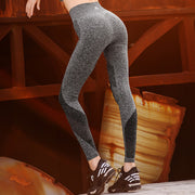 High Elastic Women's Polyester Yoga Leggings - Blue Force Sports