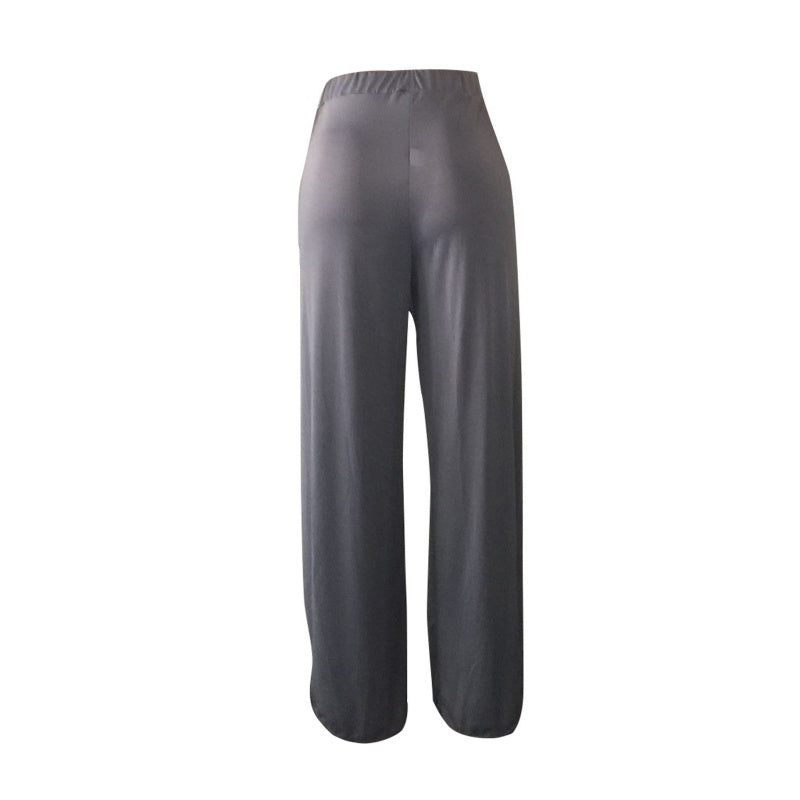 Side Slit Loose Flare Yoga Women's Pants - Blue Force Sports
