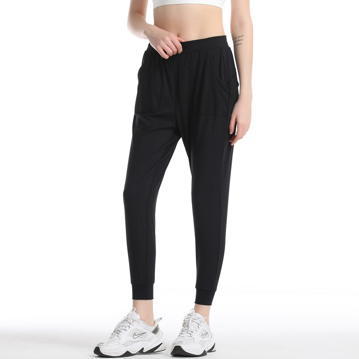 Women's High Waist Yoga Pants - Blue Force Sports