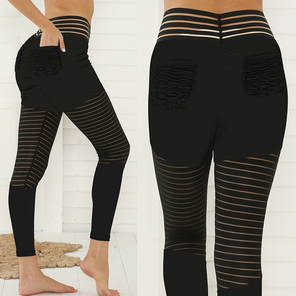 Floral Printed Push Up Leggings - Blue Force Sports