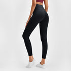 Women's High Waist Seam Leggings - Blue Force Sports