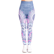 Women's Blue Tones Yoga Leggings - Blue Force Sports