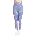 Women's Blue Tones Yoga Leggings - Blue Force Sports