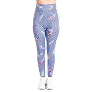 Women's Blue Tones Yoga Leggings - Blue Force Sports