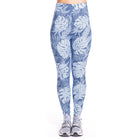 Women's Blue Tones Yoga Leggings - Blue Force Sports