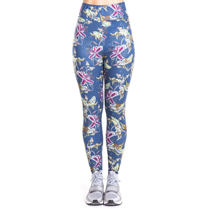 Women's Blue Tones Yoga Leggings - Blue Force Sports