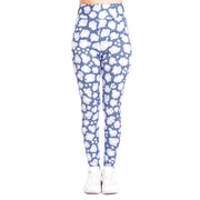 Women's Blue Tones Yoga Leggings - Blue Force Sports