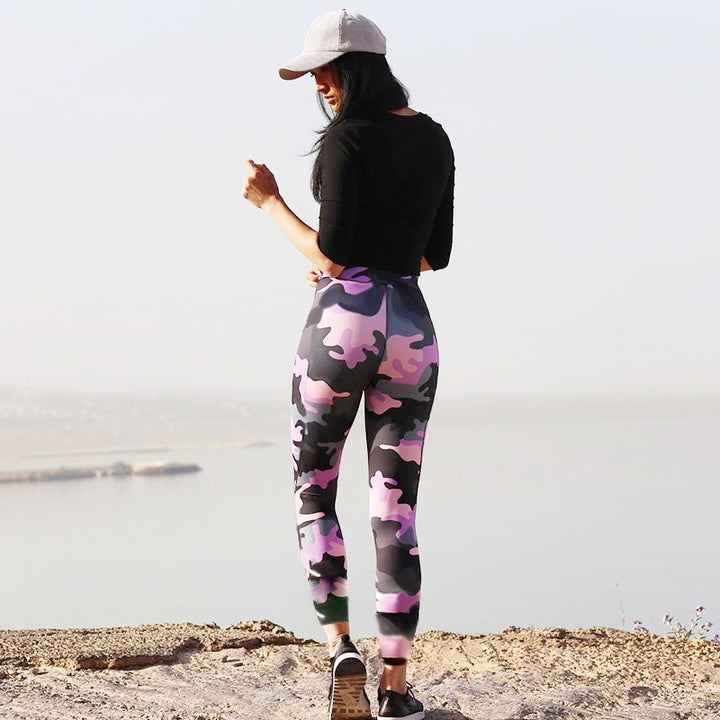 Women's Camouflage Pattern Sport Leggings - Blue Force Sports