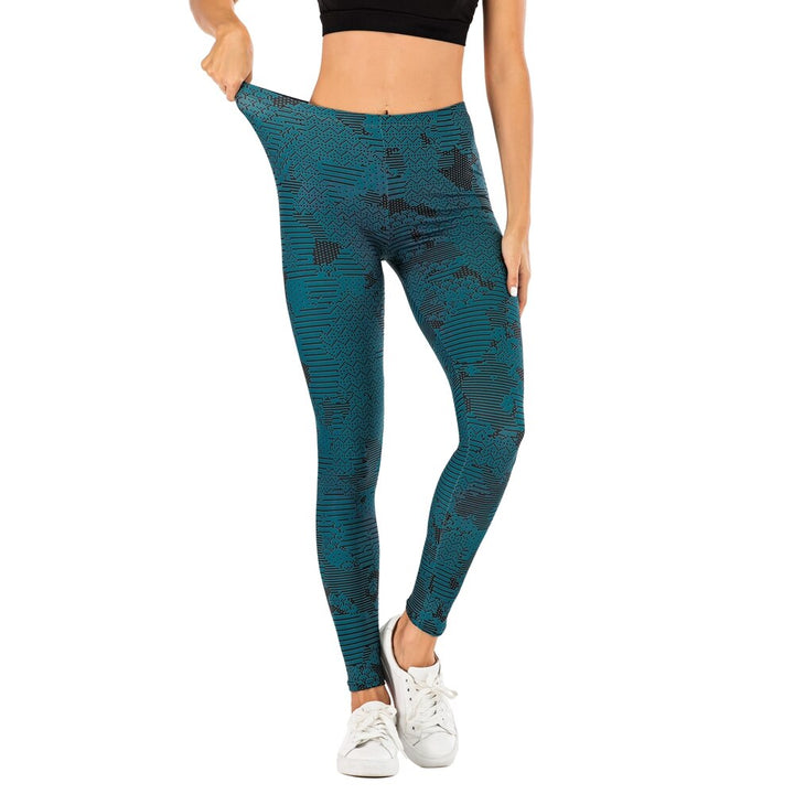 Women's Ocean Blue Sports Leggings - Blue Force Sports