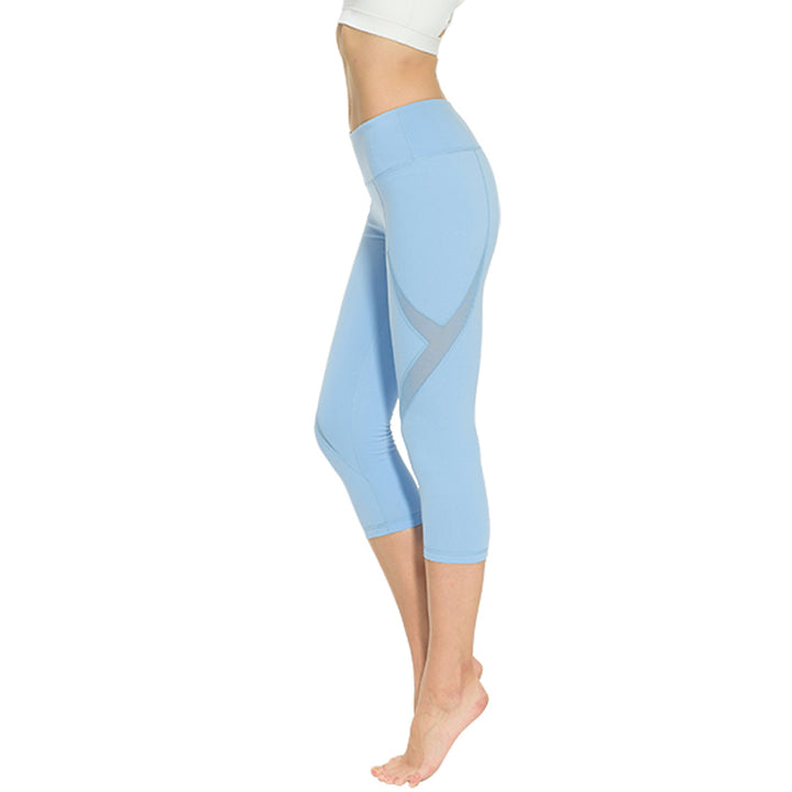 Workout Women's Cropped Leggings - Blue Force Sports