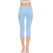 Workout Women's Cropped Leggings - Blue Force Sports
