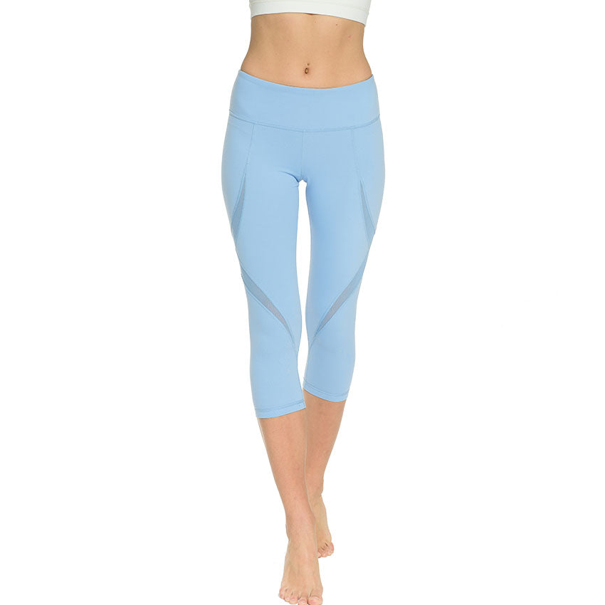 Workout Women's Cropped Leggings - Blue Force Sports