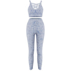 Women's Tie Dye Textured Push Up Leggings - Blue Force Sports