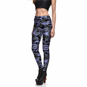 Women's Camouflage Running Leggings - Blue Force Sports