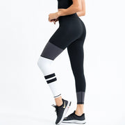 Women's Striped Sports Leggings - Blue Force Sports