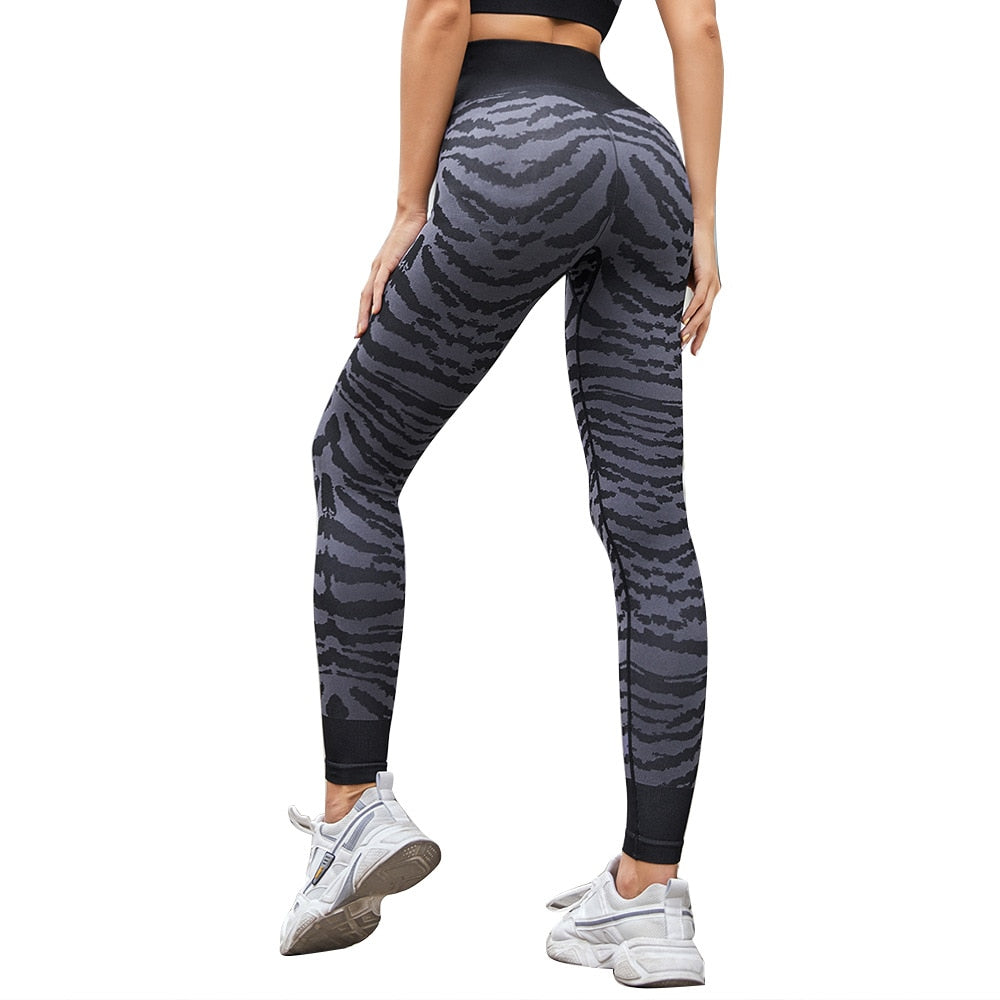 Camouflage Printed Leggings for Women - Blue Force Sports