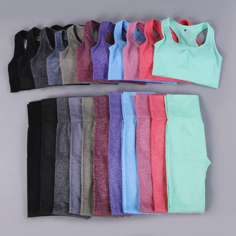 Women's Sport Bra and High Waist Leggings Set - Blue Force Sports