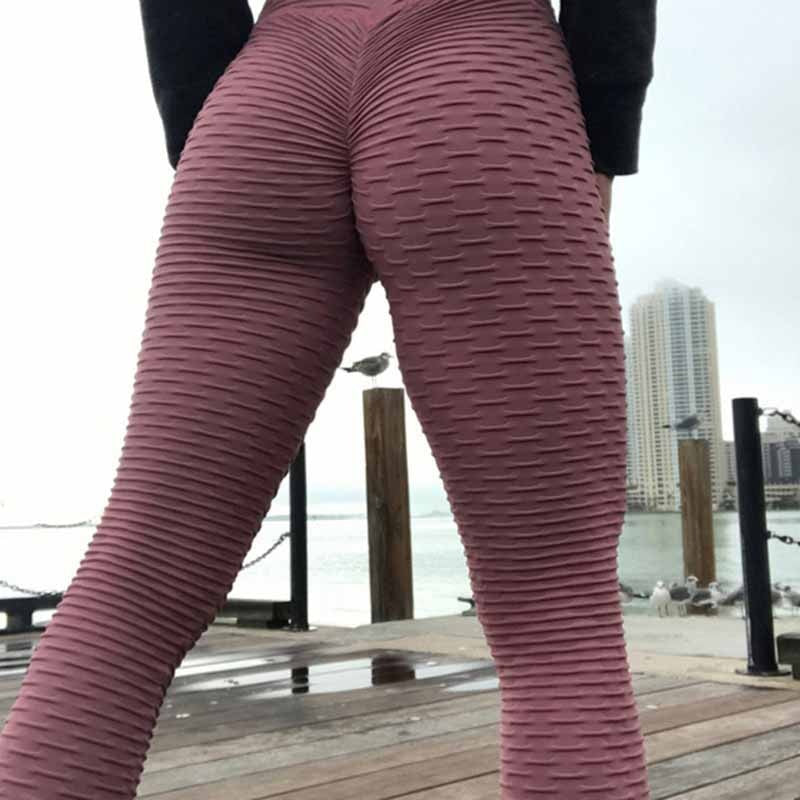 Women's Textured Sports Leggings - Blue Force Sports
