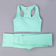 Women's Sport Bra and High Waist Leggings Set - Blue Force Sports