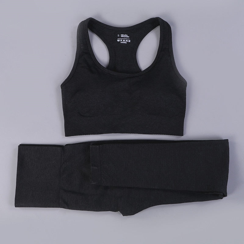 Women's Sport Bra and High Waist Leggings Set - Blue Force Sports