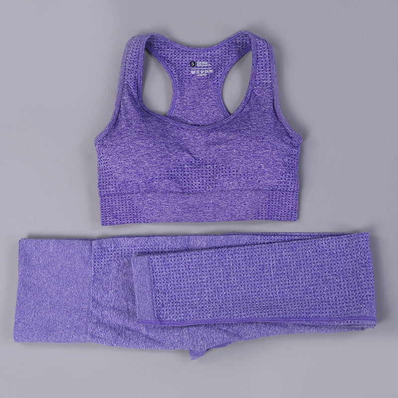 Women's Sport Bra and High Waist Leggings Set - Blue Force Sports