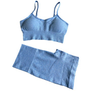 Women's High Waist Seamless Yoga Set - Blue Force Sports