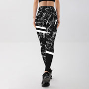 Women’s Marble Printed Leggings - Blue Force Sports