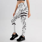 Women’s Marble Printed Leggings - Blue Force Sports