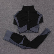 Women's Breathable Sports Crop Top and Leggings Set - Blue Force Sports