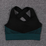 Women's Breathable Sports Crop Top and Leggings Set - Blue Force Sports