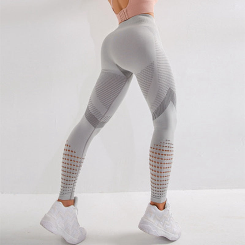 Women’s High Waist Fitness Leggings with Push Up - Blue Force Sports