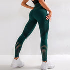 Women’s High Waist Fitness Leggings with Push Up - Blue Force Sports