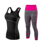 Women's Gradient Style Tank Top and Leggings Set - Blue Force Sports