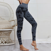 Women's Camouflage High-Waisted Leggings - Blue Force Sports