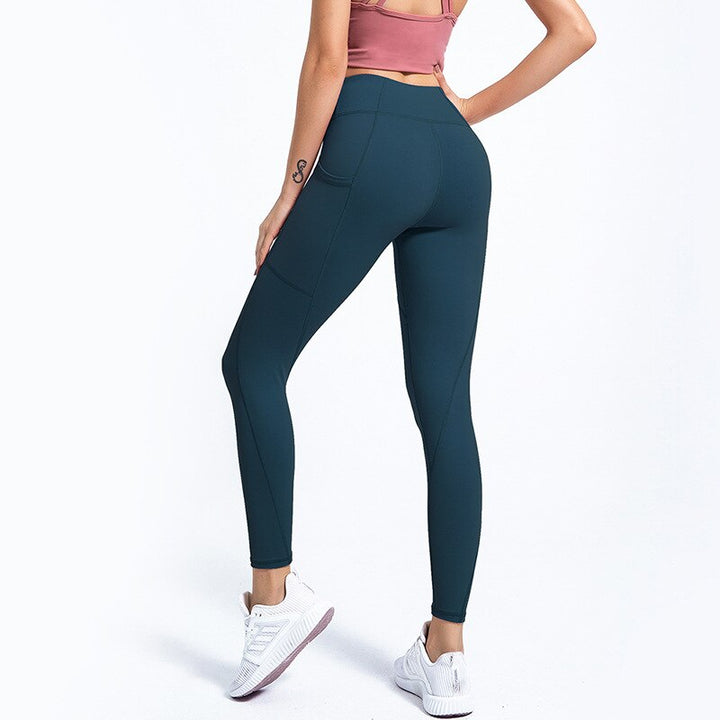 Women's Fitness Leggings with Side Pocket - Blue Force Sports