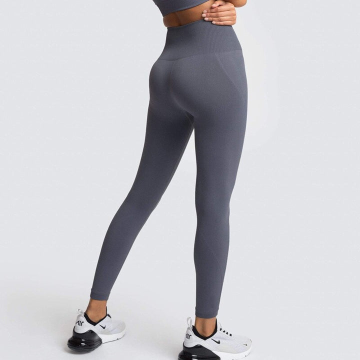 Women's Solid Color High Waist Gym Leggings - Blue Force Sports