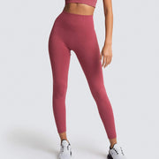 Women's Solid Color High Waist Gym Leggings - Blue Force Sports