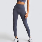 Women's Solid Color High Waist Gym Leggings - Blue Force Sports